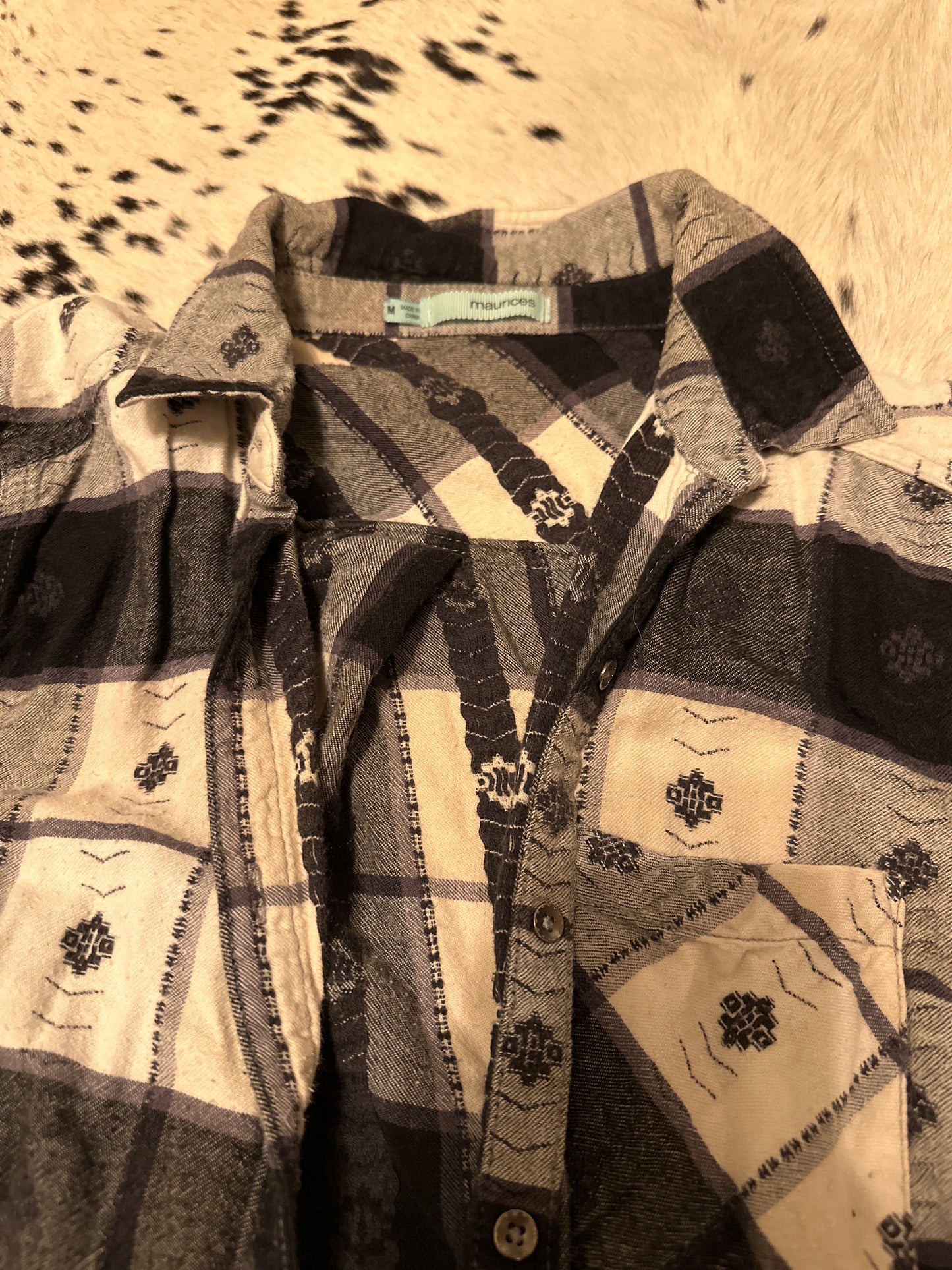 Flannel top medium