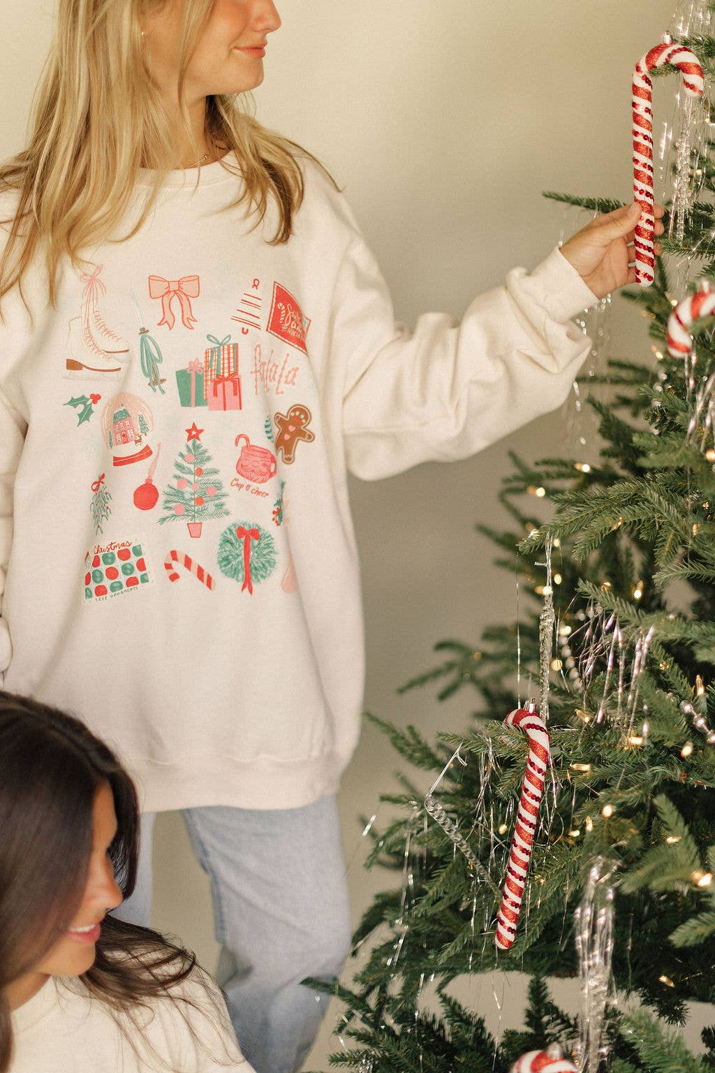 Christmas Collage Graphic crewneck