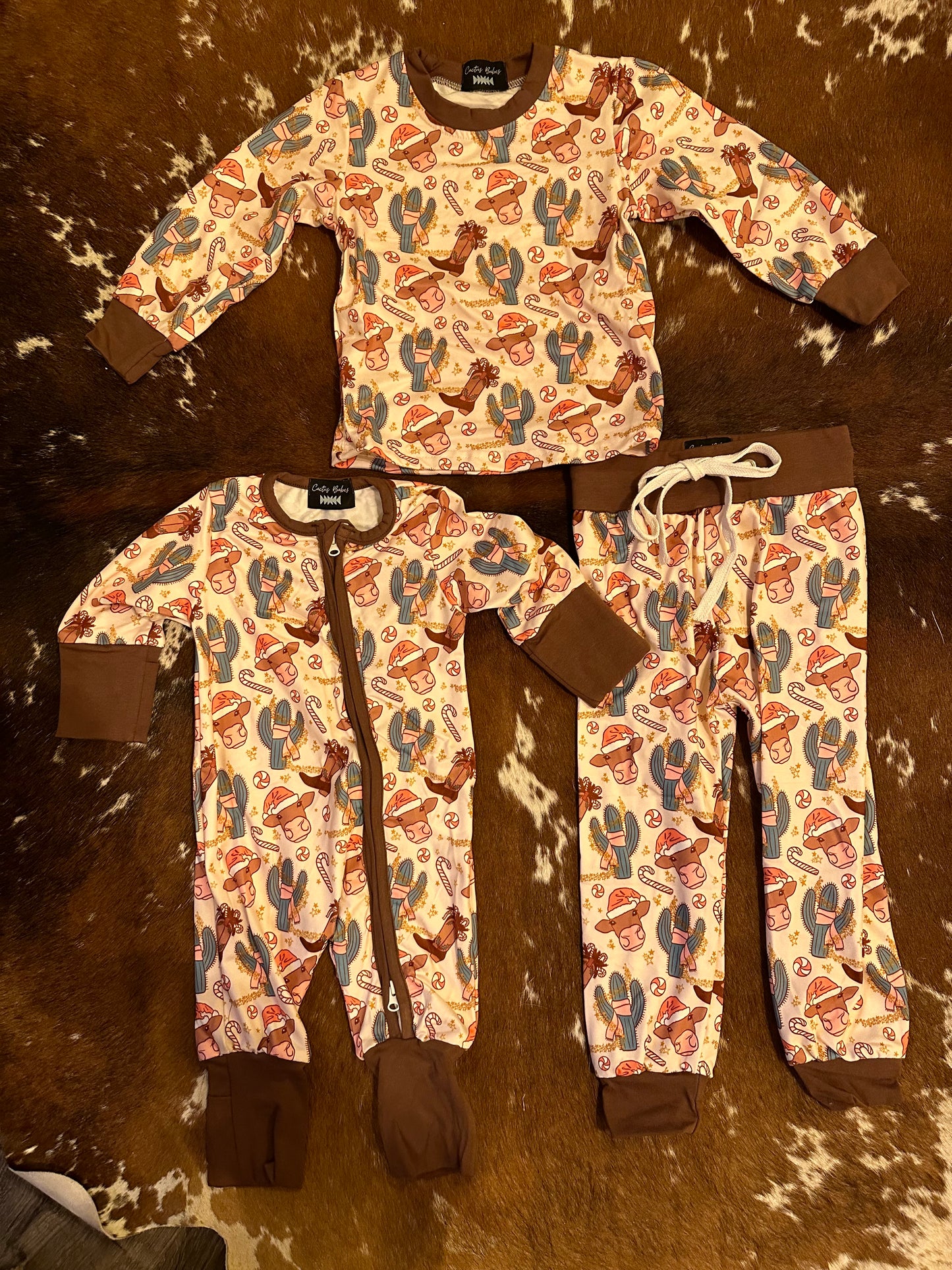 Mooey cactus zip Jammie’s (kids)