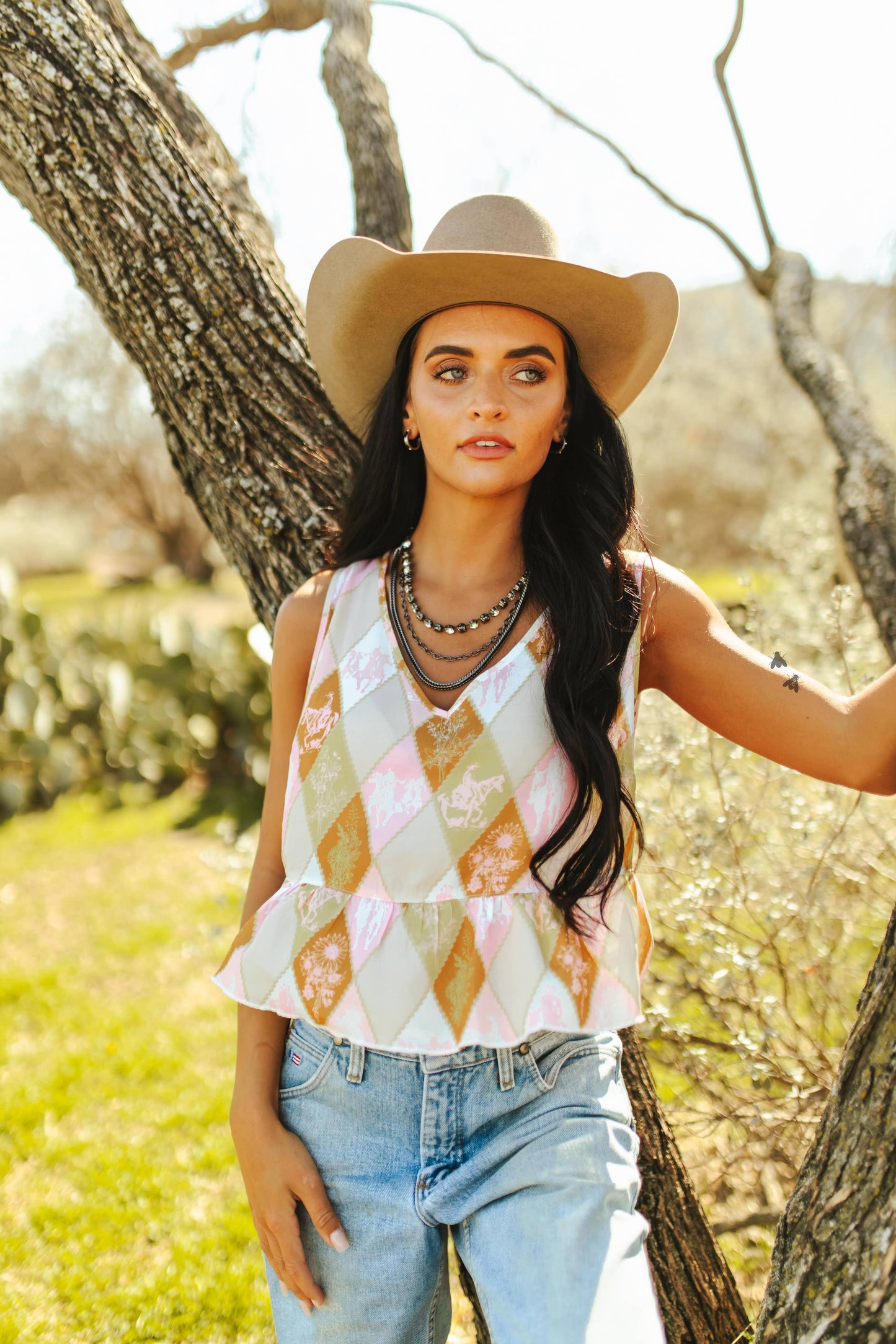 Preppy pony tank top