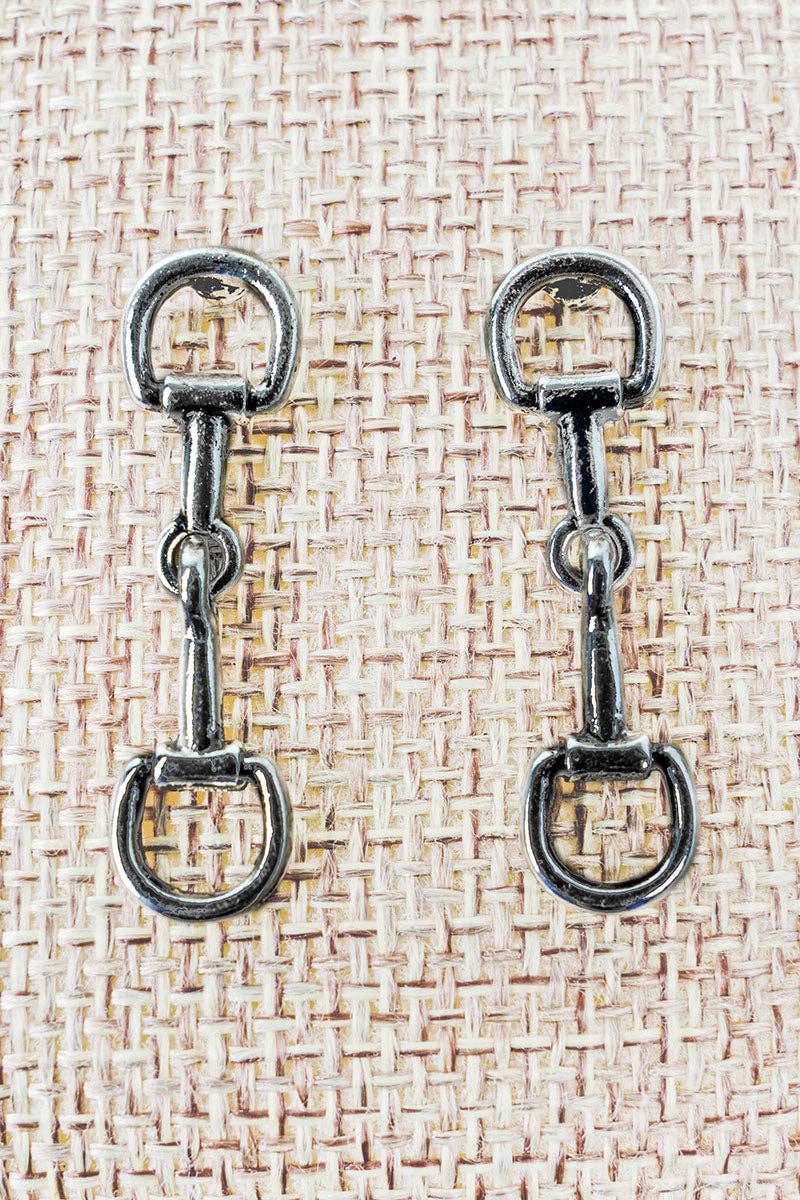 Silver Bit Earrings