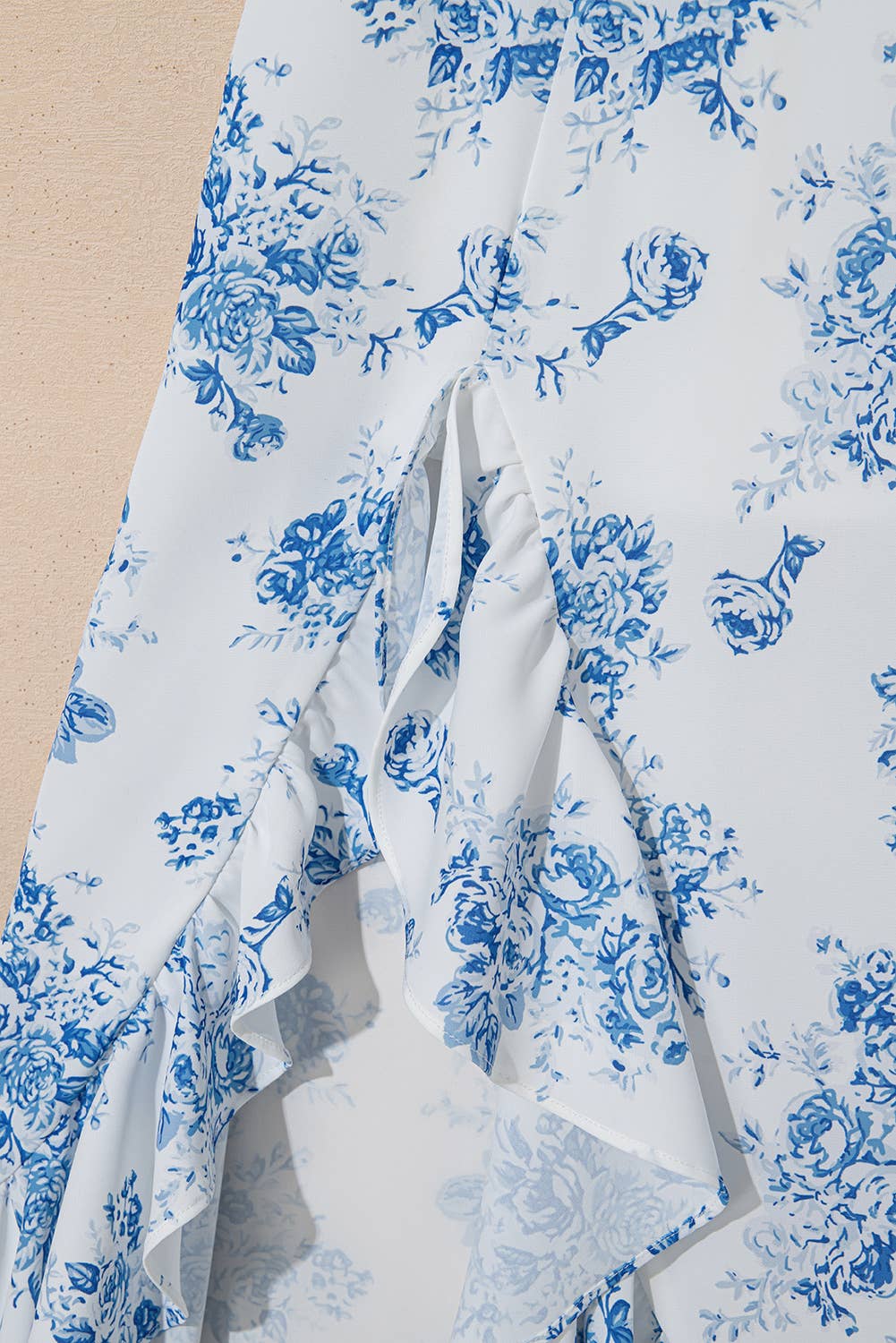 Floral Ruffle Maxi Skirt