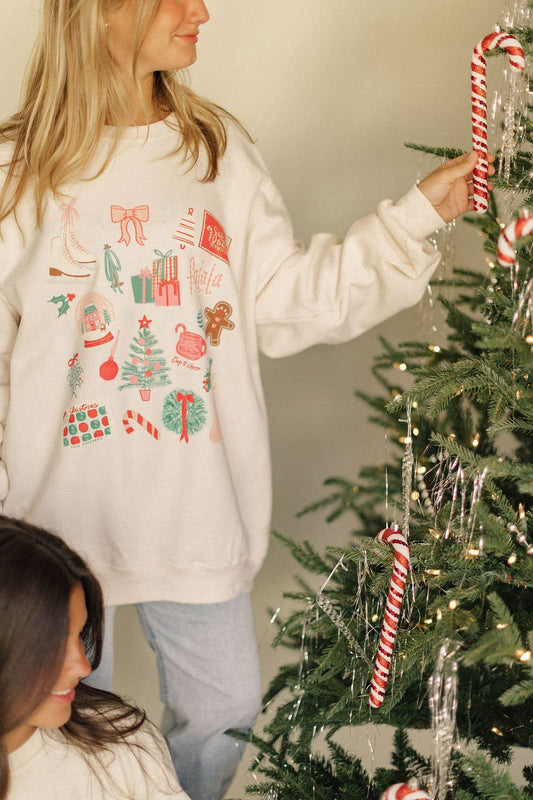 Christmas Collage Graphic crewneck