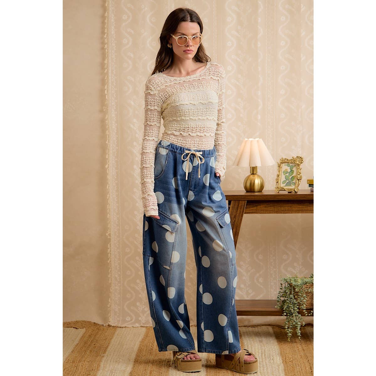 Seeing spots barrel jeans
