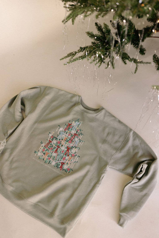 Christmas Tinsel Tree crewneck