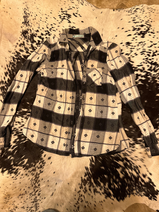 Flannel top medium