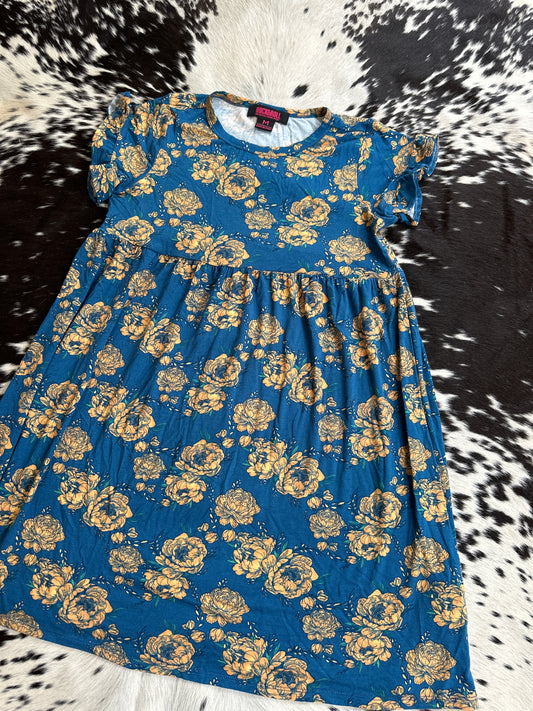 Medium rock&roll denim floral top