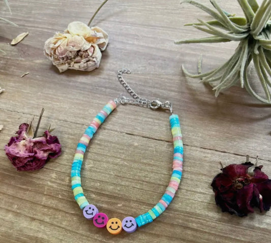 Summer smiley anklet