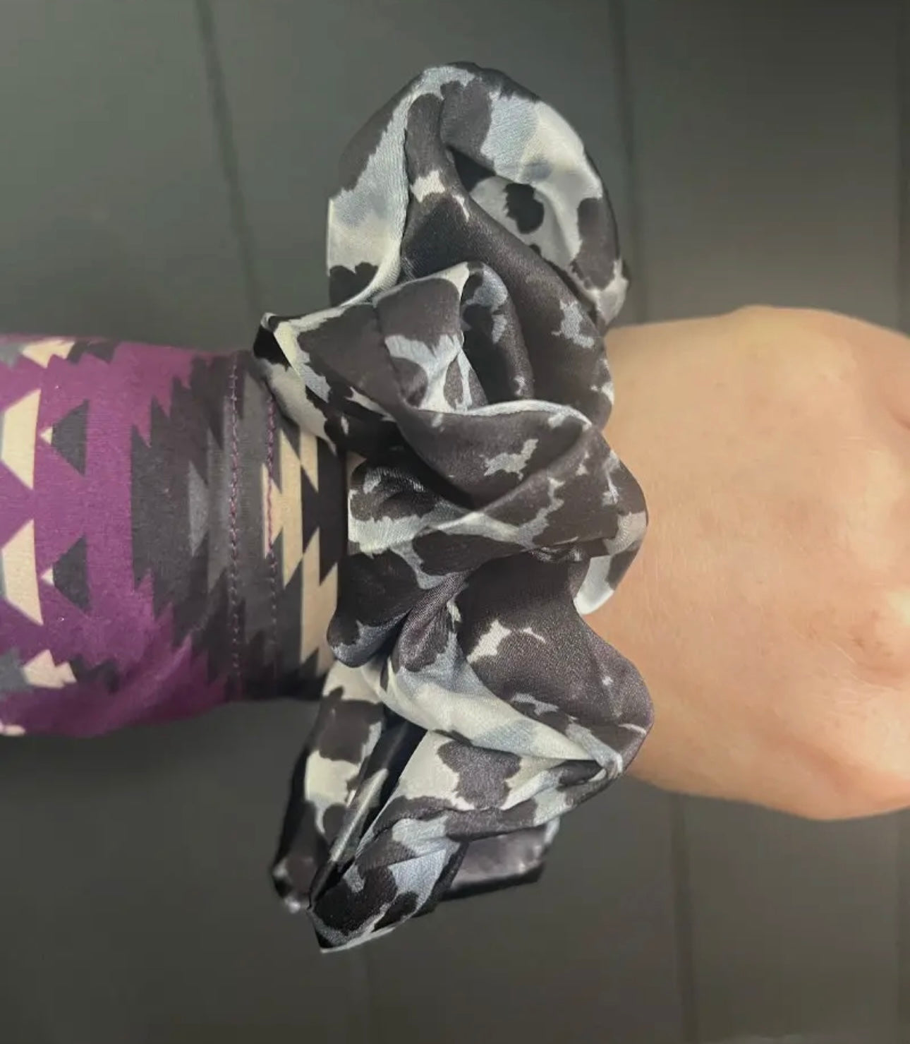 Cow town scrunchie
