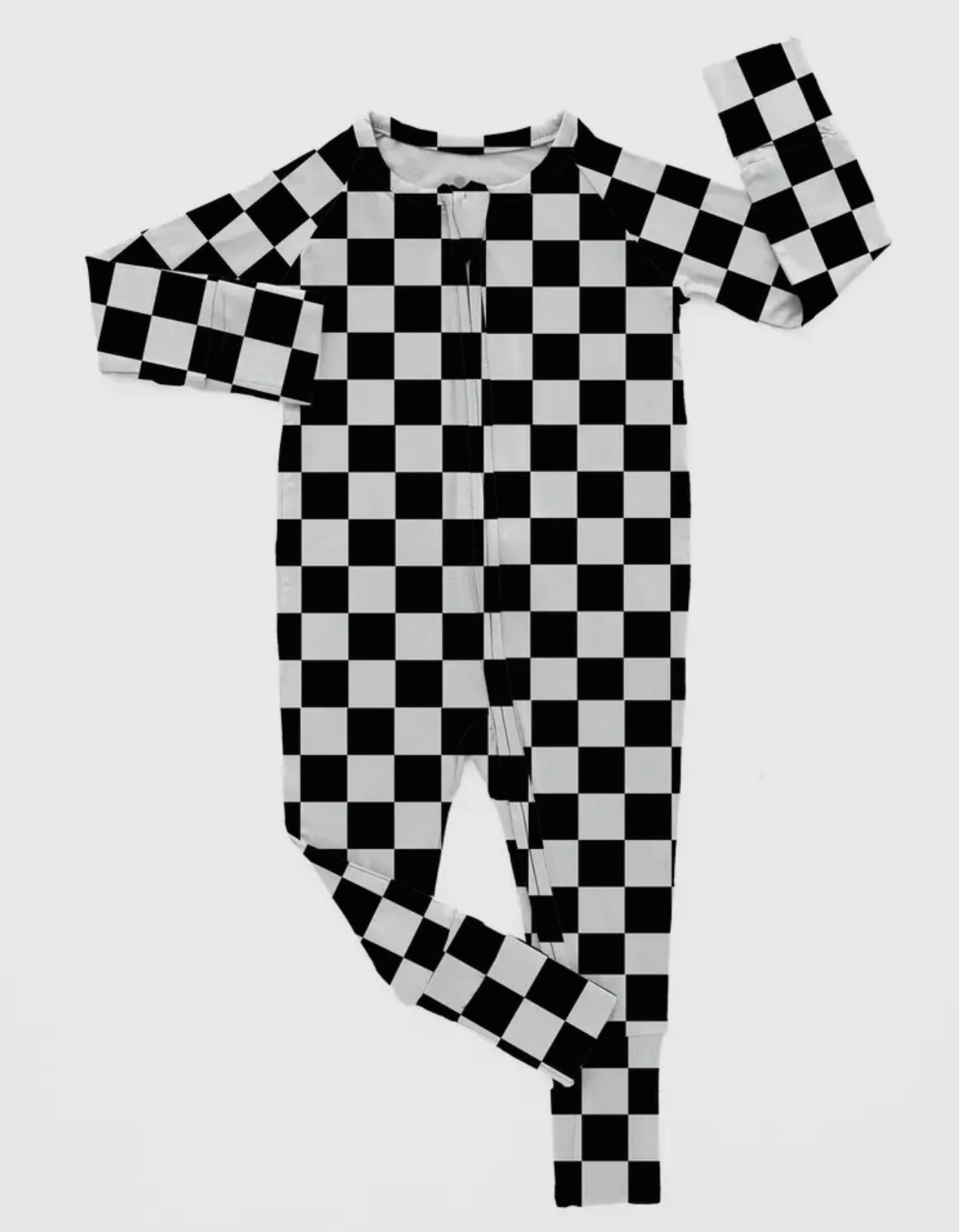 Checkered bamboo romper