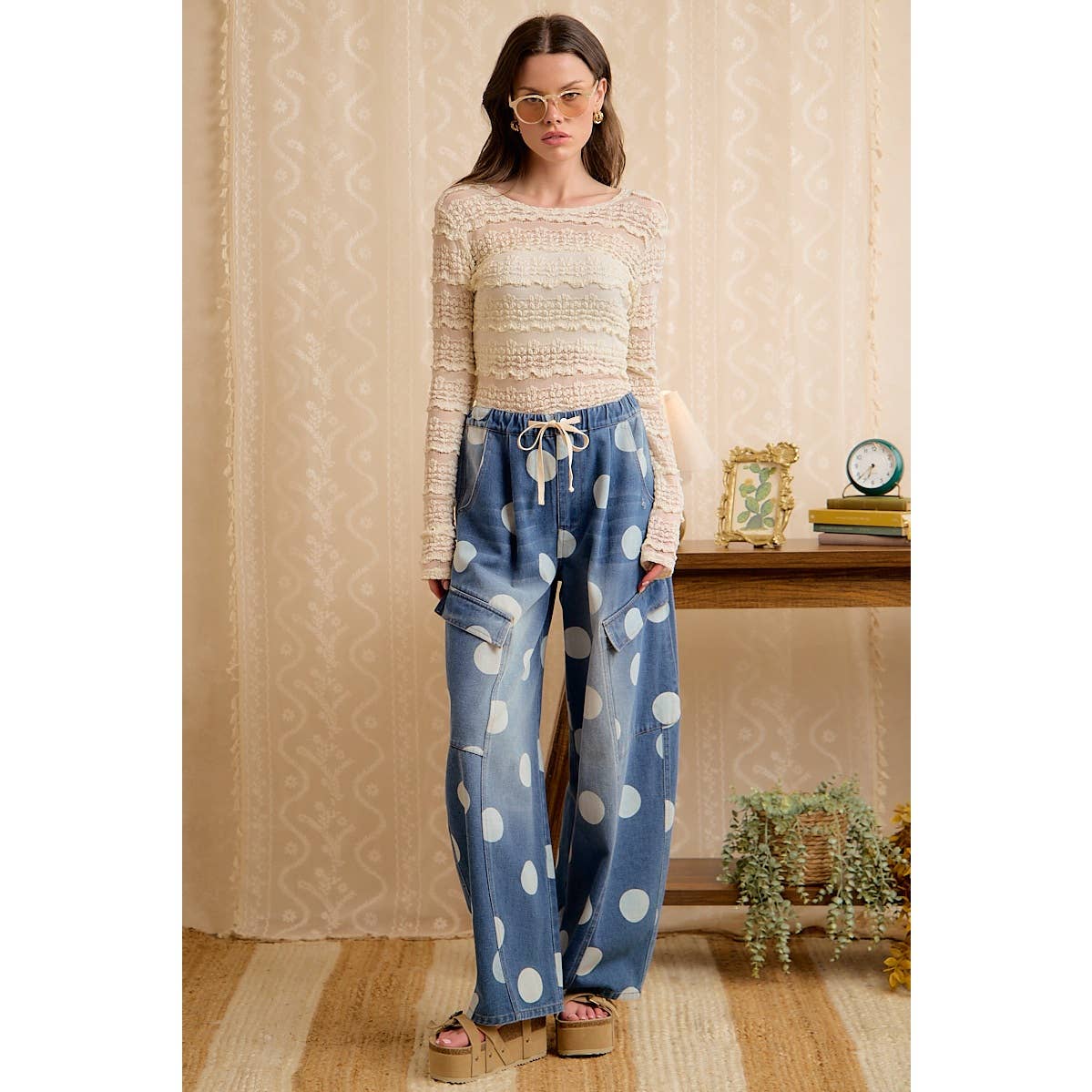 Seeing spots barrel jeans