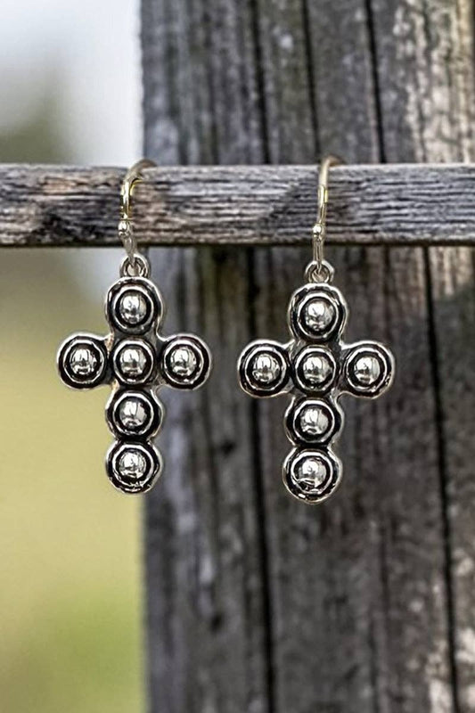 Outlaw Grace Silvertone Earrings
