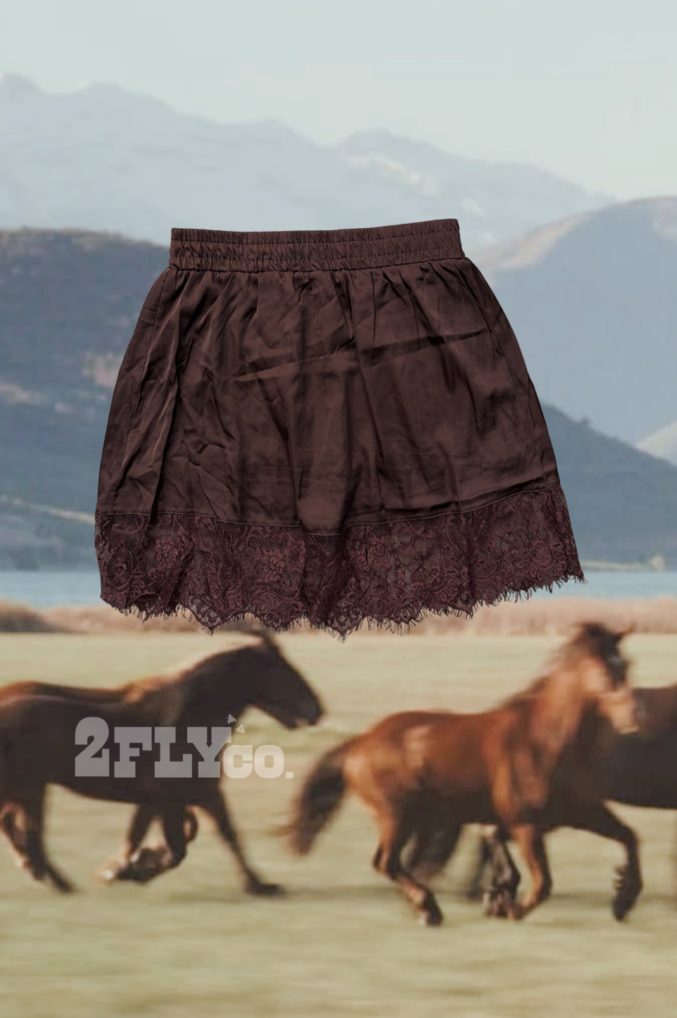 MY LACE EX-TENDy (chocolate brown layering skort)