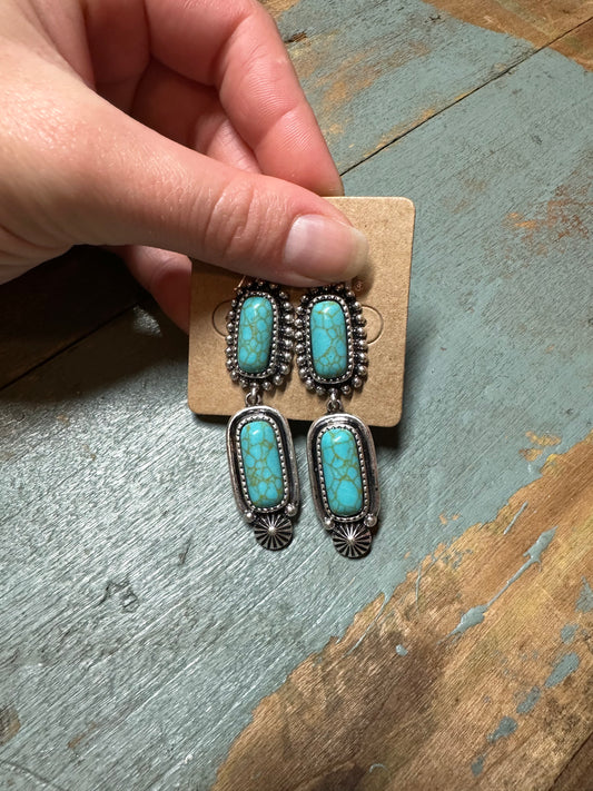 Turquoise drop earrings