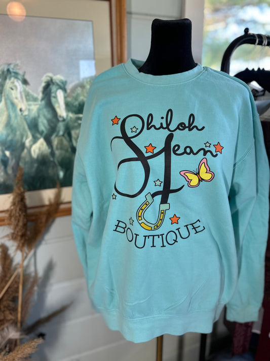 Turquoise crewneck (medium)